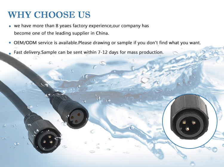 IP68 M19 Nylon Encapsulated Male And Female Outdoor Waterproof Cable Connector