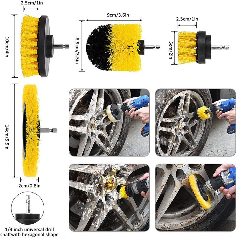 High Quality Removable Drill Soft Brush Car Detailing Brush Waxing Sponge For Interior Exterior Washing