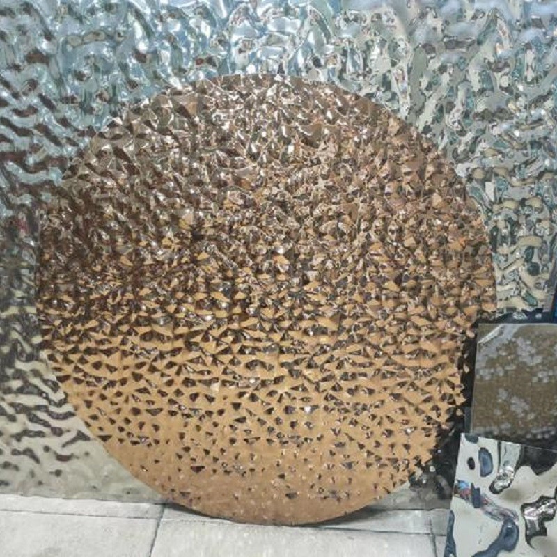 304 Embossed Water Ripple Design Pattern Stainless Steel Sheet 0.3 - 3.0mm Mirror Finishing