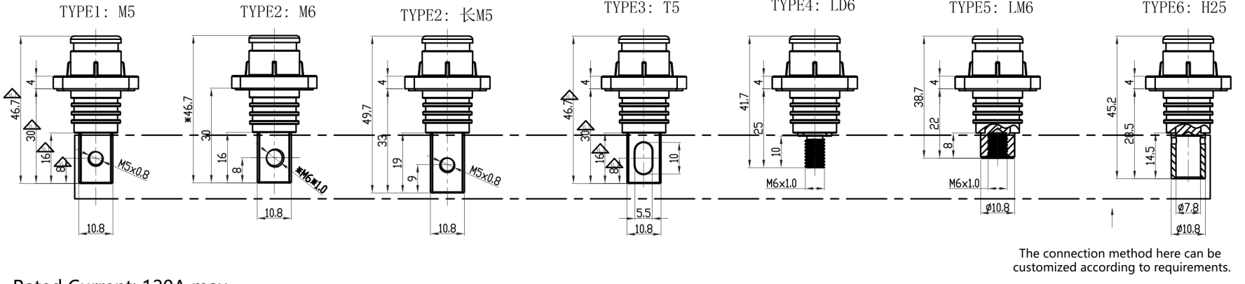 Energy Storage Terminals & High-Voltage Battery Connectors; Waterproof Energy Storage Connectors (70A–500A) — High-Voltage, High-Current Output