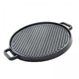 Quality Cast Iron Flat Fry Stovetop Grill Pan Reversible Roasting Non Stick BBQ Grill Griddle Pan for sale