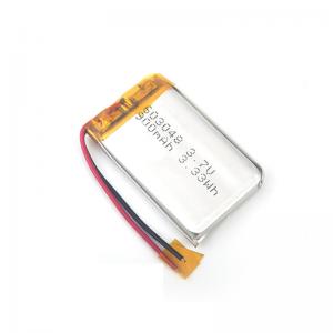 Quality 603048 UN38.3 900mah 3.7 Volt Battery Lithium Ion Polymer Cell for sale