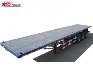 Quality Self Unloading Low Platform Trailer , 30-80T Extendable Hydraulic Platform Trailer for sale