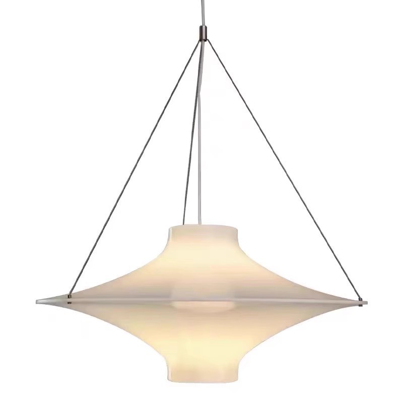 Italian Cream Style LED Pendant Light Designer Dining Simple Acrylic Flying Saucer Replic Lamp(WH-AP-596)