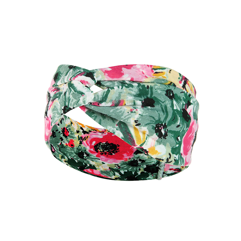 100% Polyester Women Head Scarves Multicolor Custom Elastic Headbands
