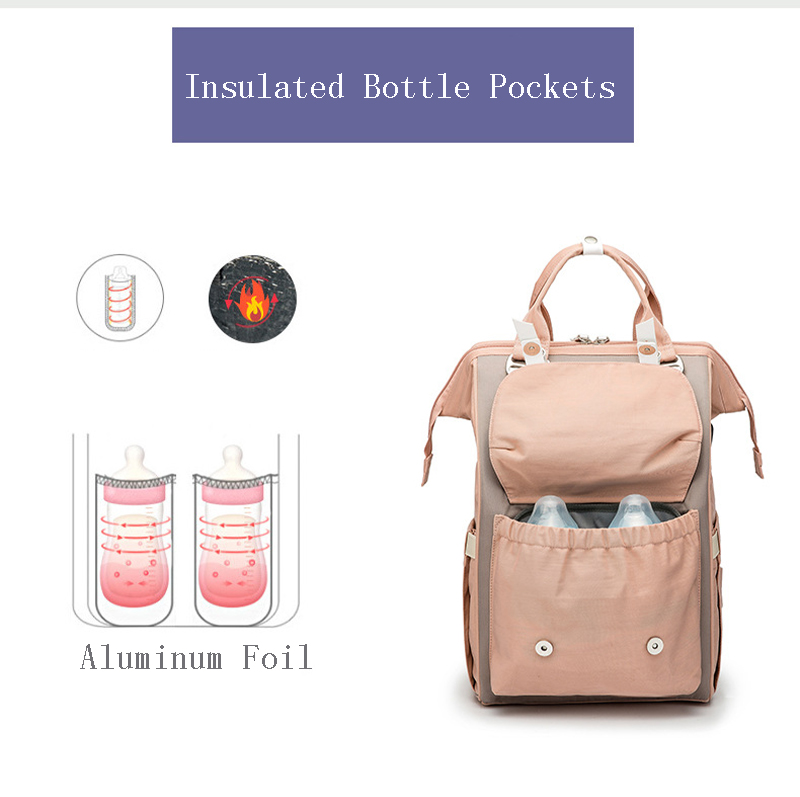 Fashion Mummy Maternity Nappy Bag Diaper Bag Large Capacity Travel Backpack Nursing Bag For Baby Care With Stroller Strap
