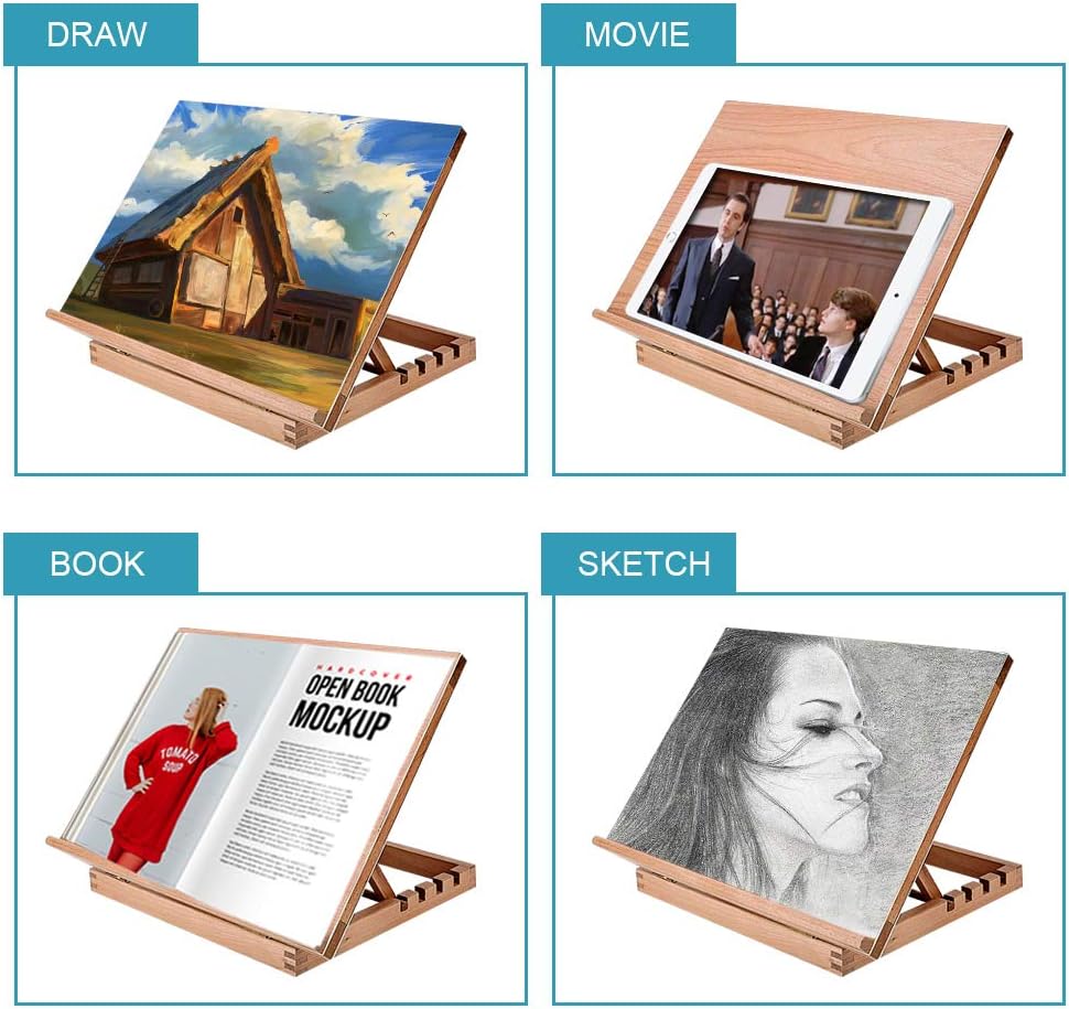 Wood Drafting Table Easel Drawing and Sketching Board