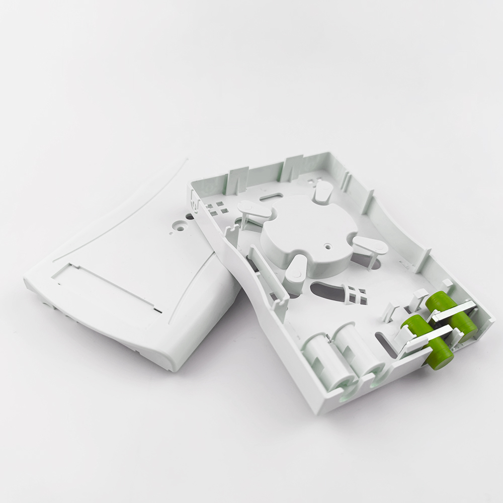 2 Cores FC/APC Plastic Fiber Optic Faceplate Socket Panel for Wired LAN Network Indoor