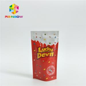 China Aluminum k Snack Bag Packaging , Foil Laminated Stand Up Bags For Cotton Candy on sale
