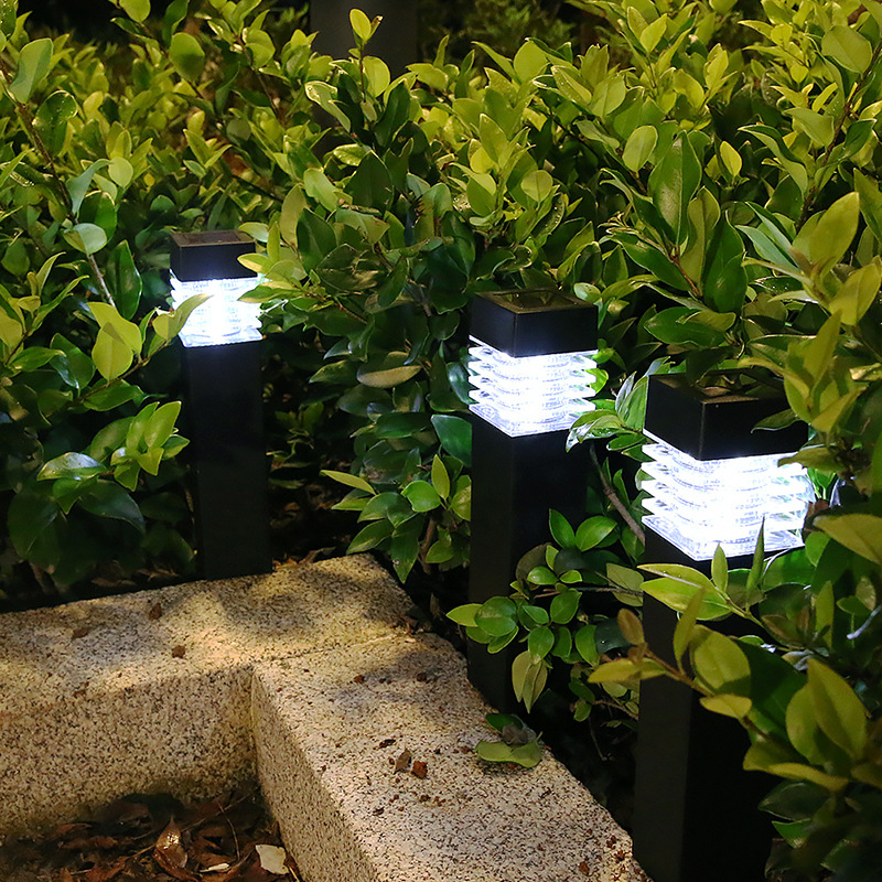LED Outdoor Walkway Post Lamp for Garden Stake Pathway Solar Powered Landscape Lighting