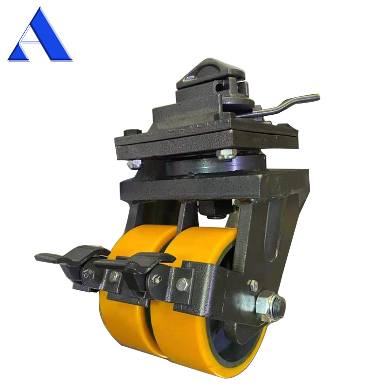 Swivel Rigid Style Heavy Duty Double Wheels Caster with Twist Lock Ensures Smooth Movement of ISO Shipping Containers