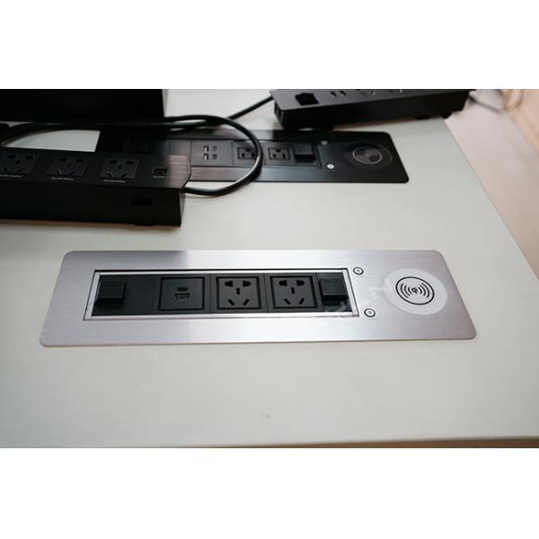 Motorized Conference Table Socket With Wireless Charging CE Certified