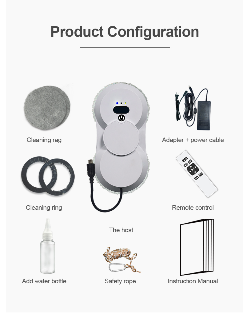 Smart Appliances Window Washing Robot Window Vacuum Cleaner Hutt Window Cleaning Robot Household