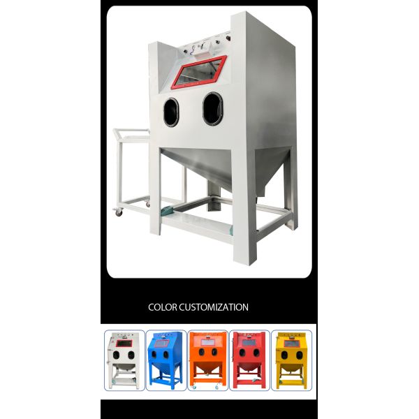 Turntable Wet Sand Blasting Machines Dust Free Sandblasting Machine