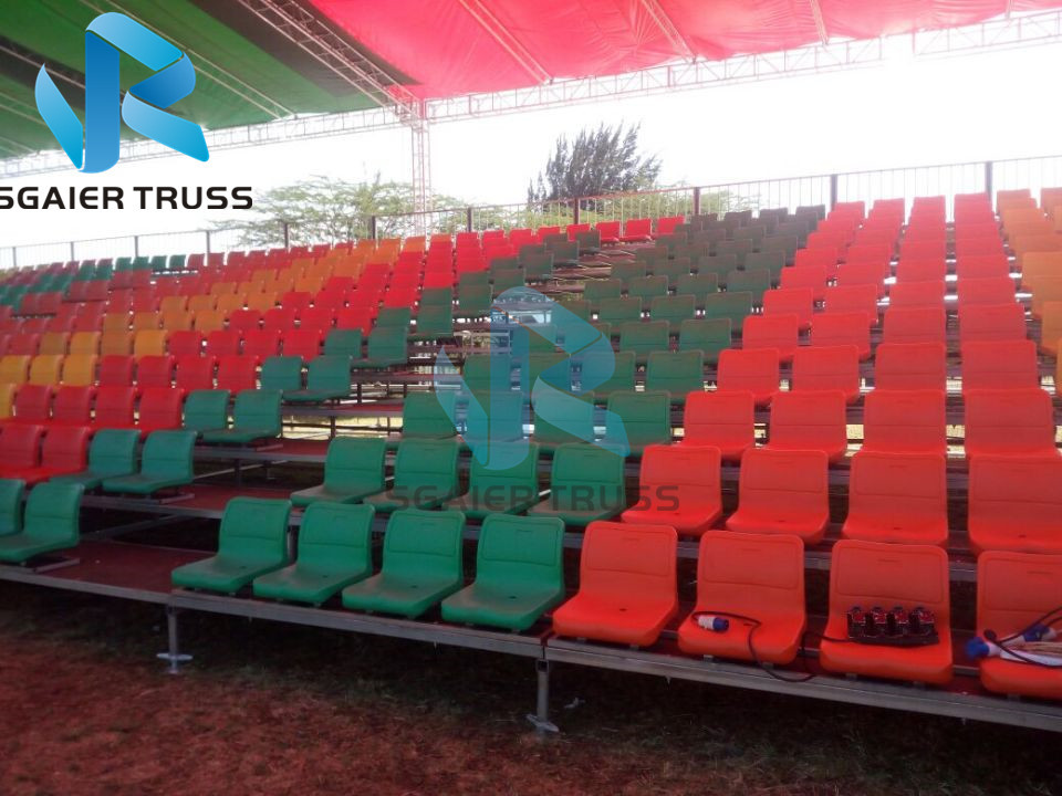 Sunproof Steel Frame Canopy , Portable Dismountable Temporary Stadium Seating