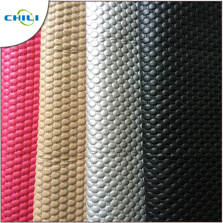 Decorative Quilted Leather Fabric Foam Backing For Auto Headliner Headboard