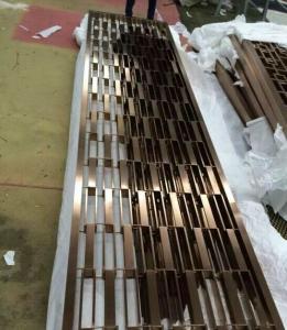 Quality 201 stainless steel pipe welded wall panels Foshan factory wholesale price screen divider for sale