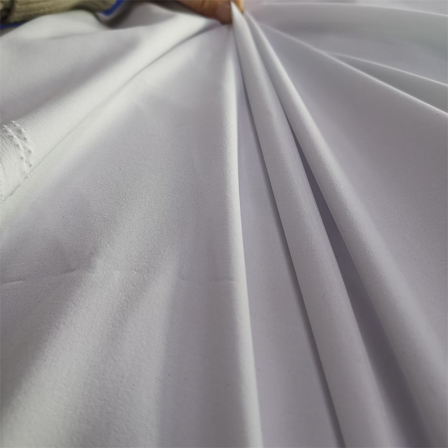 Sublimation 145gsm White Polyester Spandex Fabric , 150cm Woven Fabric Polyester