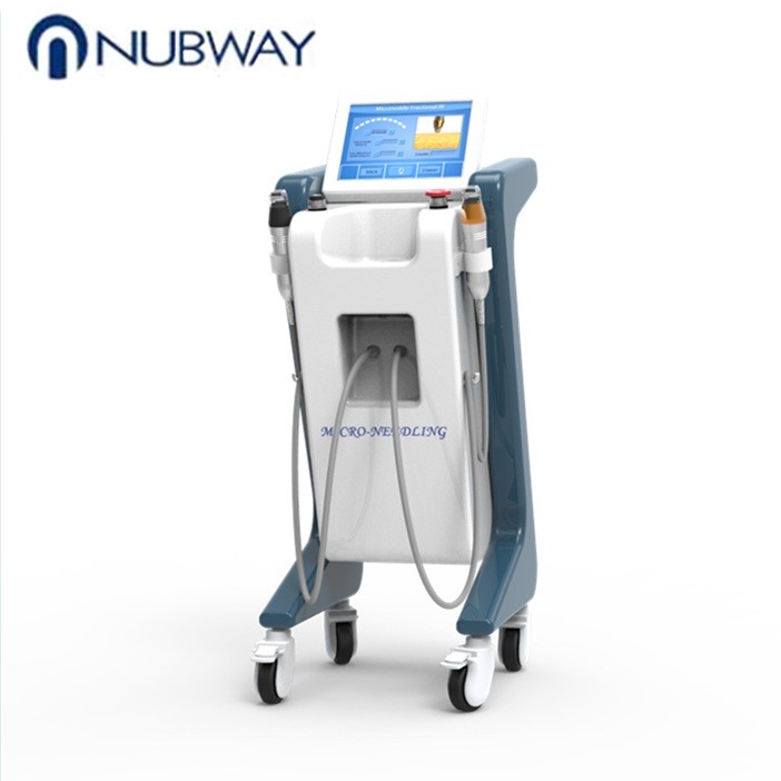 RF technology wrinkle removal double handles RF microneedle machine 0.3-3mm needle depth control machine in big sale