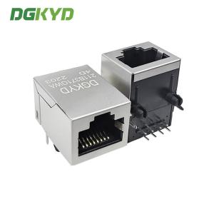 China Single Port 8P8C Female CAT6 PCB Connector RJ45 Without Transformer on sale