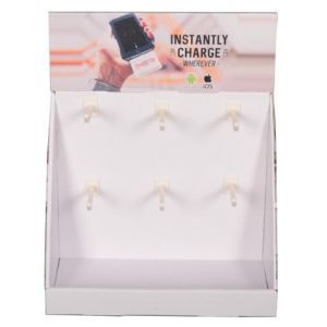 Quality CCNB Cardboard Countertop Displays With Hooks Matt Lamination for sale