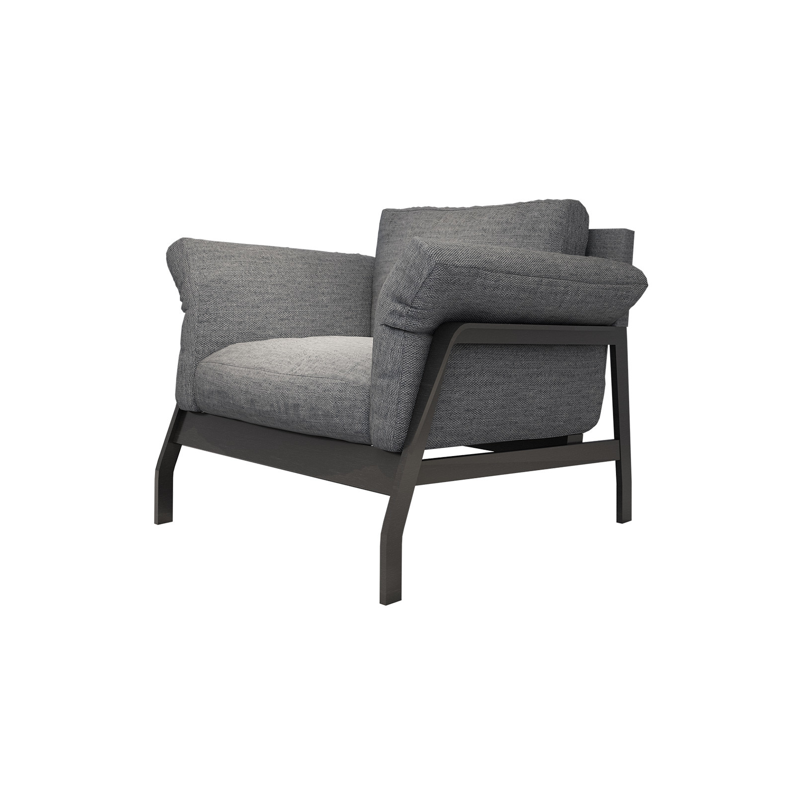 Modern chinese style furniture design of Joyful ever Hotel sofas leisure seating cushion by Walnut wood legs