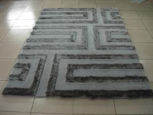 China Structured Maze Design Polyester Shaggy Carpet Super Soft Area Rug on sale