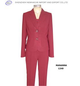 Quality Red slim fit designer ladies pants suits for sale