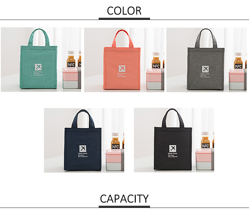 Eco Friendly Insulated Polyester Office Reusable Lunch Bag