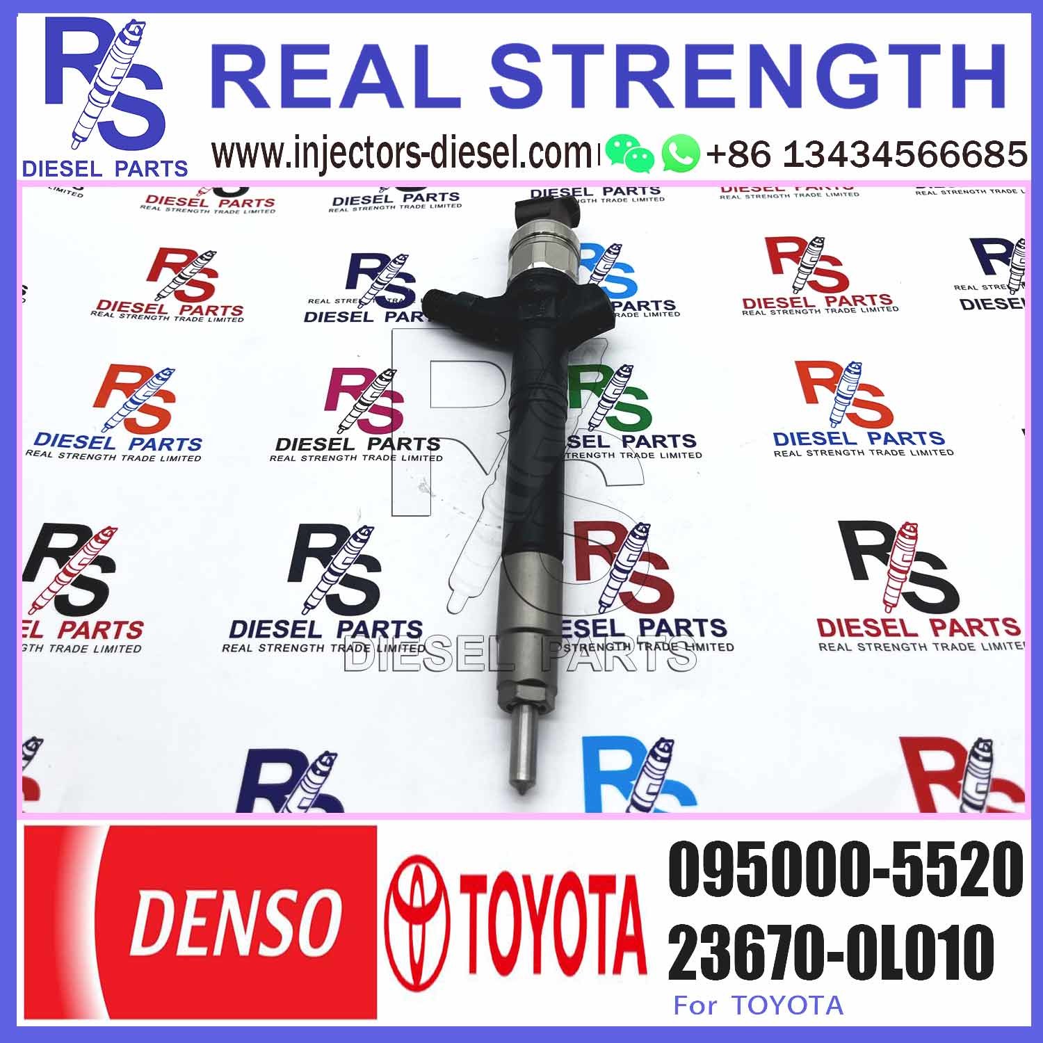 23670-0L010 diesel fuel injector for 095000-5520 For 0950005520 TOYOTA HILUX 2KD-FTV