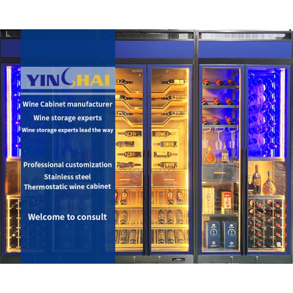 Close-up of wine cabinet temperature control panel