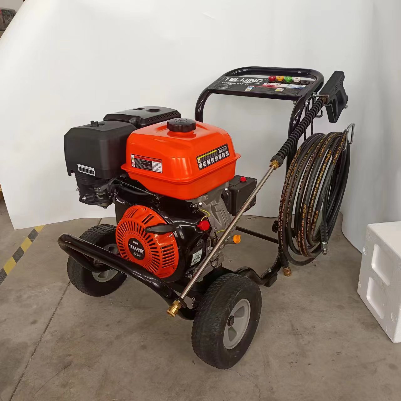 4200psi Triplex Pump High Pressure Car Washer Machine 420cc 4 Stroke Air Cooled Gasoline Car Cleaner