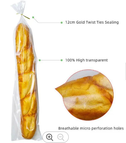 Fruit Micro Perforated Plastic Bread Bag Lightweight Wicket Custom Printed Poly Bags
