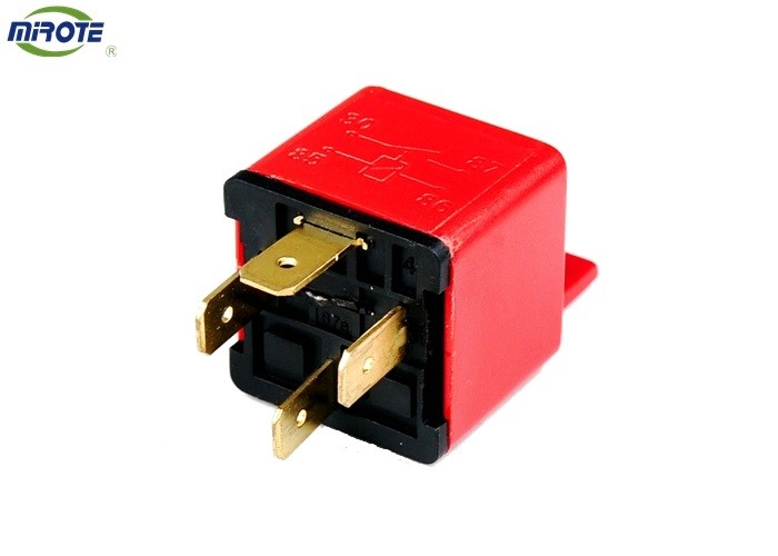 Red Cover 40 Amp Relay 4 Pin HELLA Mini Auto Relay With Bracket For Car Headlight 24v relay automotive