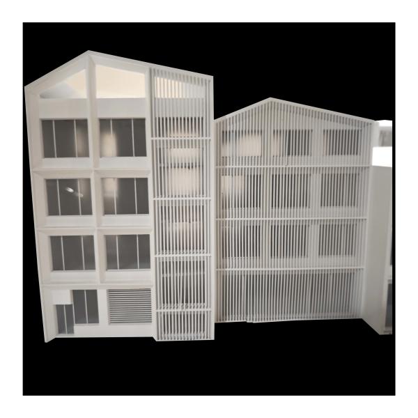 Multi Building Architectural Scale Model 1:100 Unique Roof Residential Layout