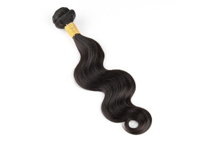 Natural Color 1b# Brazilian Virgin Hair Bundles Soft And Neat 7A Grade
