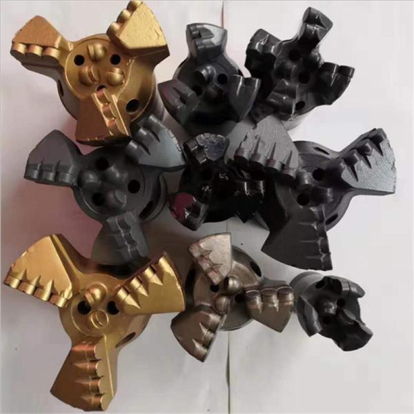 94mm Three-Wing Type PDC Drilling Drag Drill Bit , PDC Concave Drill Bit