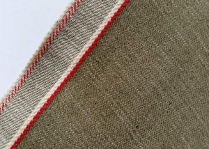 Khaki Unique Vintage Striped Denim Fabric By The Yard 11 Ounce W10450 - 38