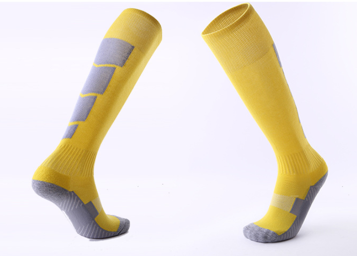 Fashion Custom Sports Socks / Yellow Or White Youth Football Socks