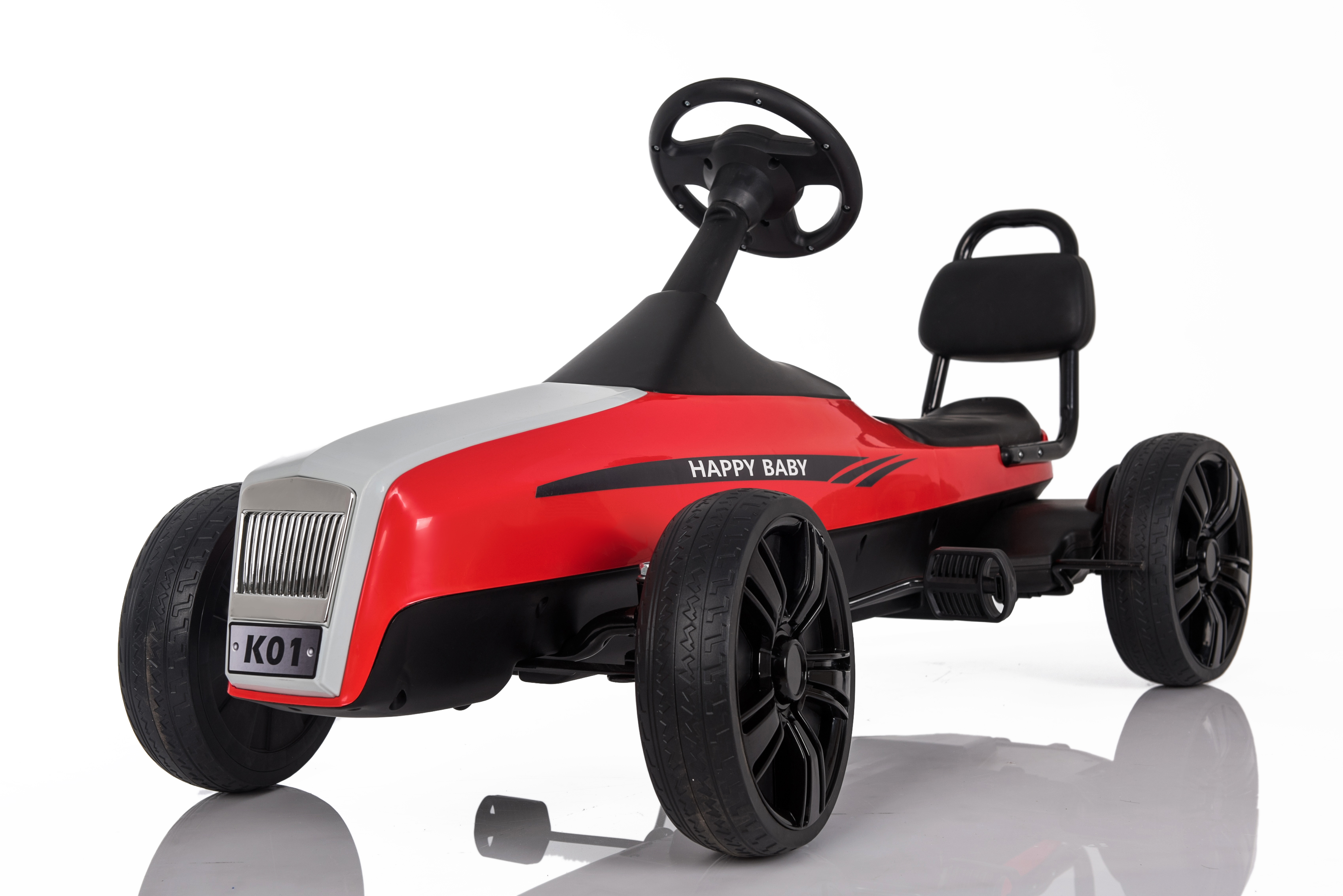 5-7 Years Old Unisex Children's Pedal Go-Kart Car with Adjustable Front and Rear Seats
