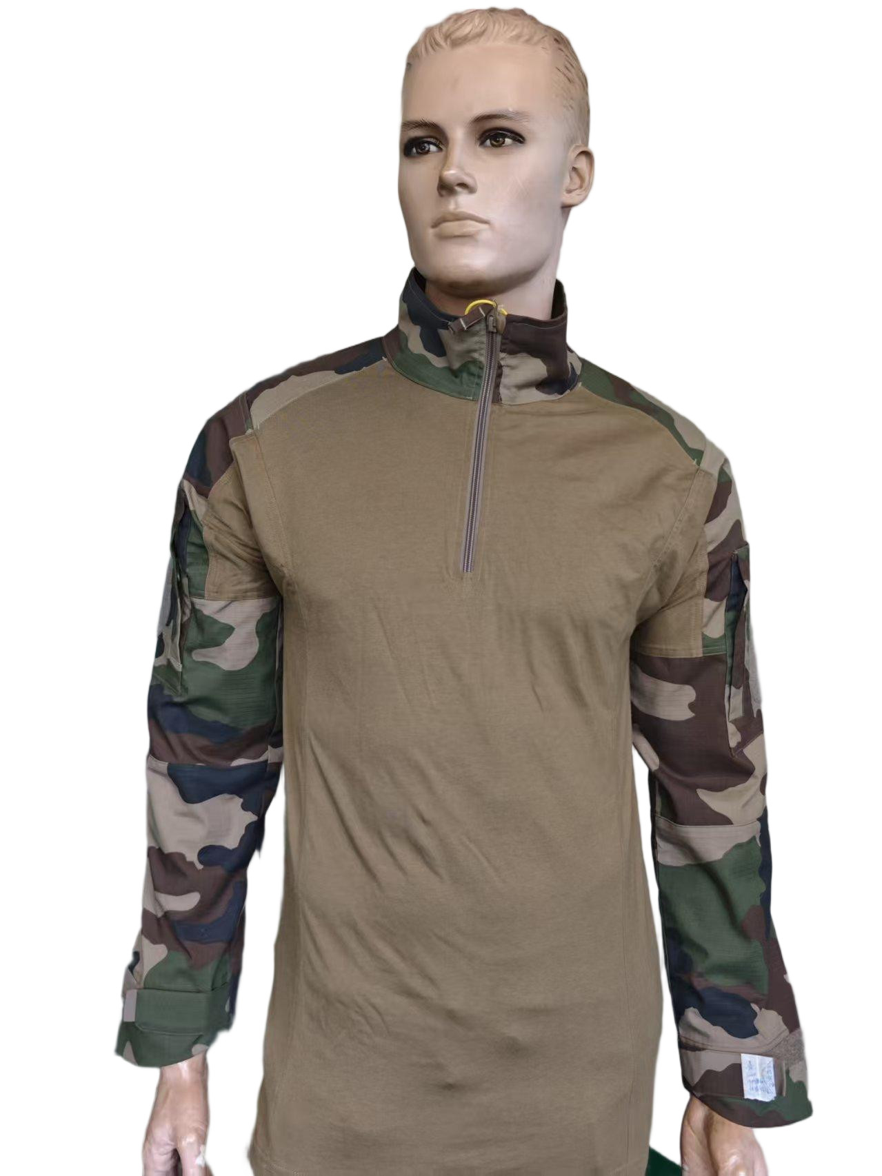 Semi Placket Camouflage Tactical Training Suit Frog Jacket Battle Trousers Quick Dry Camouflage Combat Shirt Tactical Clothing Ripstop Uniform