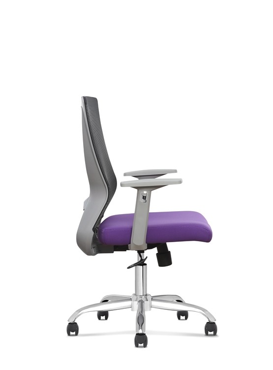 Purple mesh office chair mid-back PP office staff swivel chairs ergonomic executive office chair