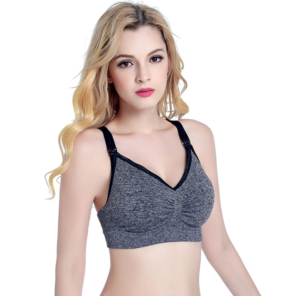 Women's Breathable Nursing Bra for Breastfeeding Knitted and Supportive HEXIN