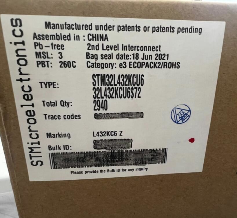 STM32L432KCU6 Integrated Circuits ICs Embedded Microcontrollers