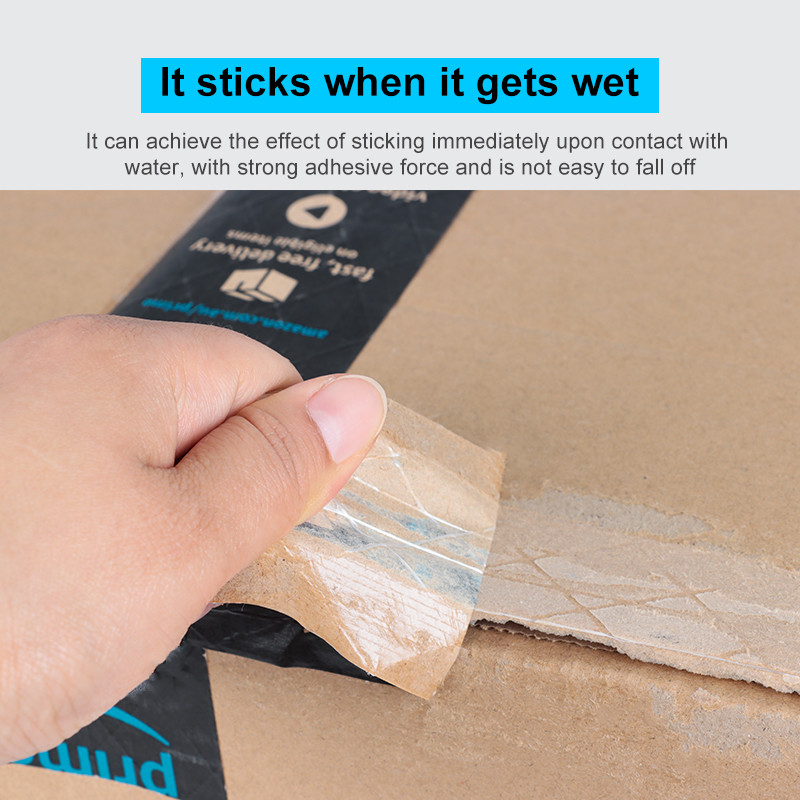 Eco Friendly Custom Logo Printed Self Adhesive Kraft Paper Tape Packing Tape
