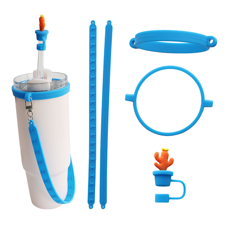 Bar Accessories Cute Cartoon Panda Rabbit Bunny Pig Design BPA Free Food Grade Silicone Aceesoreis for Bottle Tumblers