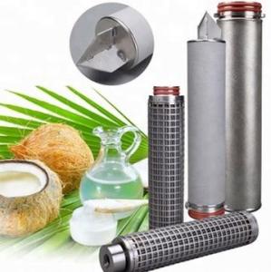 China Food Grade Metal Liquid Filter Stainless Steel Powder Filter Cartridge For Alcohol Distillation Equipment Alcohol Filter on sale