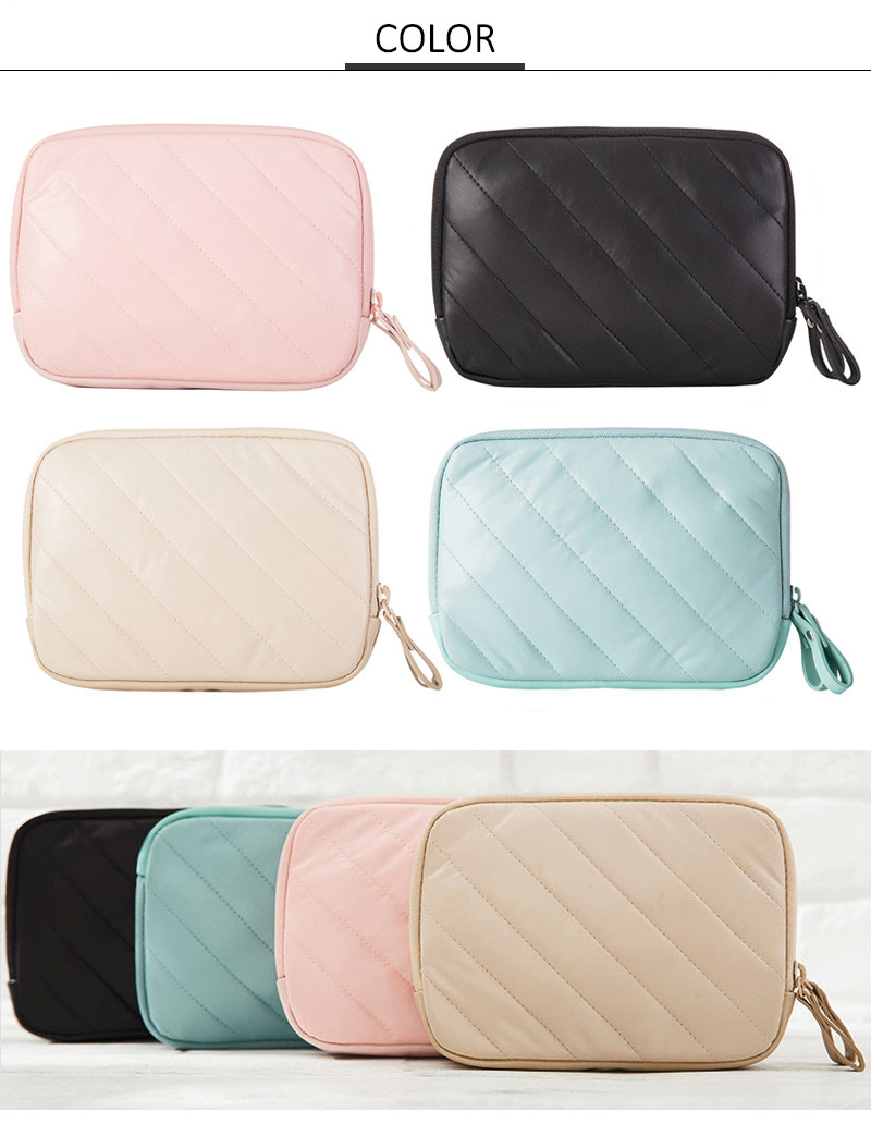 Double Zipper Bridesmaid Gift Waterproof PU Cosmetic Bag
