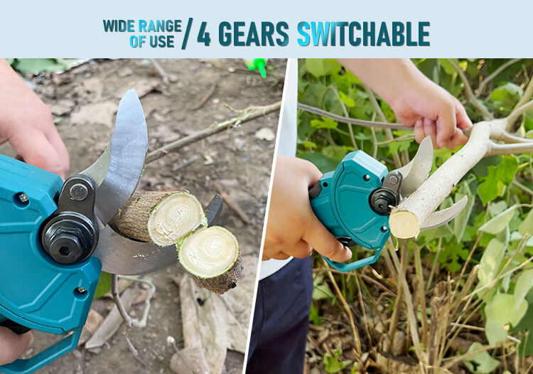 21V Cordless Power Pruners Portable Electric Fruit Tree Branch Pruning Shears Garden Secateurs Grafting Tools