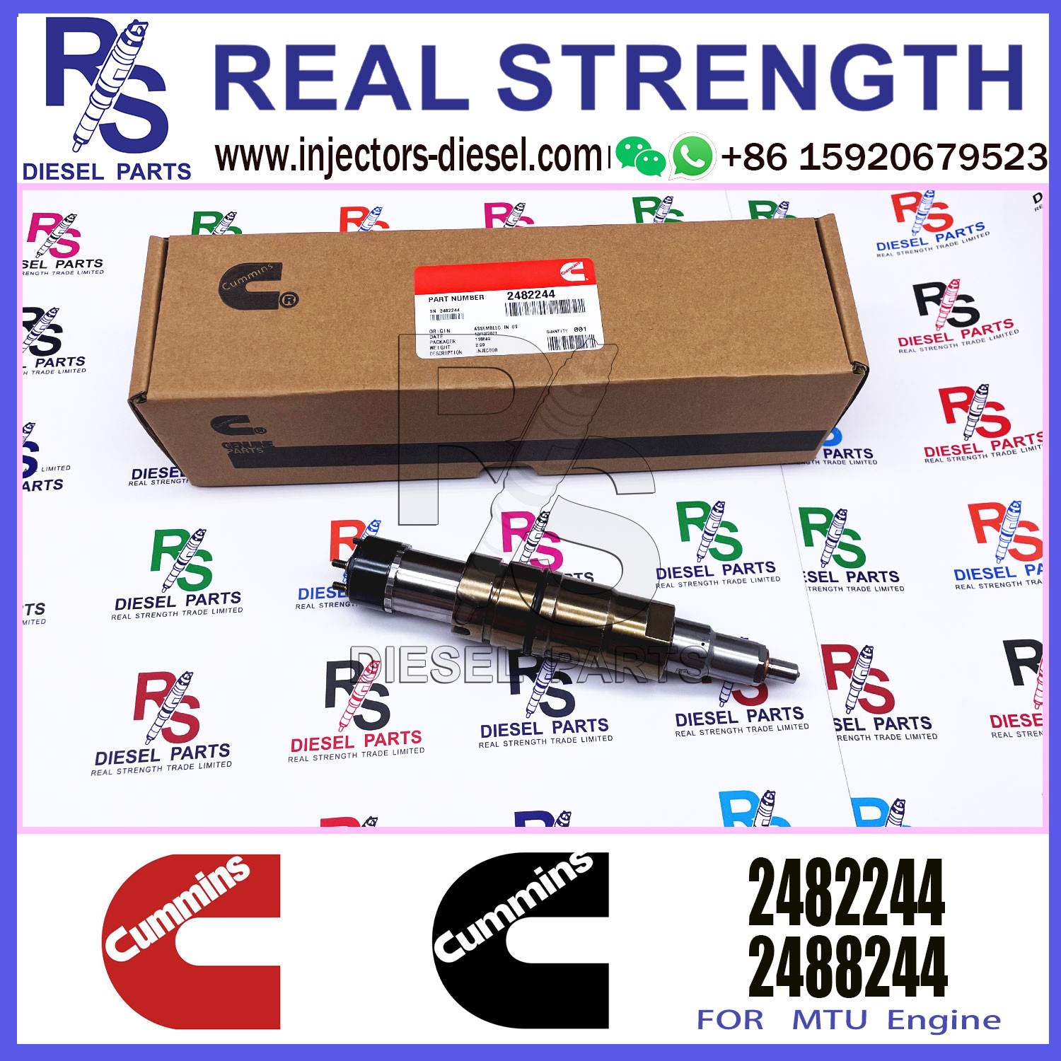 diesel injectors 2036181 2419679 2482244 injection valves 2419679 for Cummins ISX15